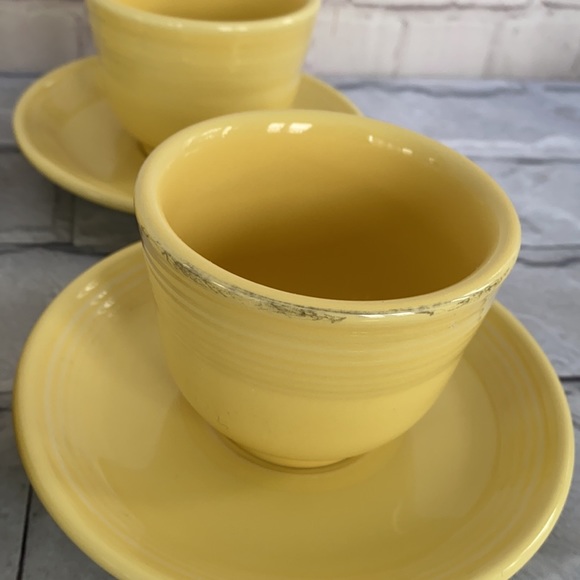 Fiesta VINTAGE yellow teacup  set of 6 - Picture 8 of 8